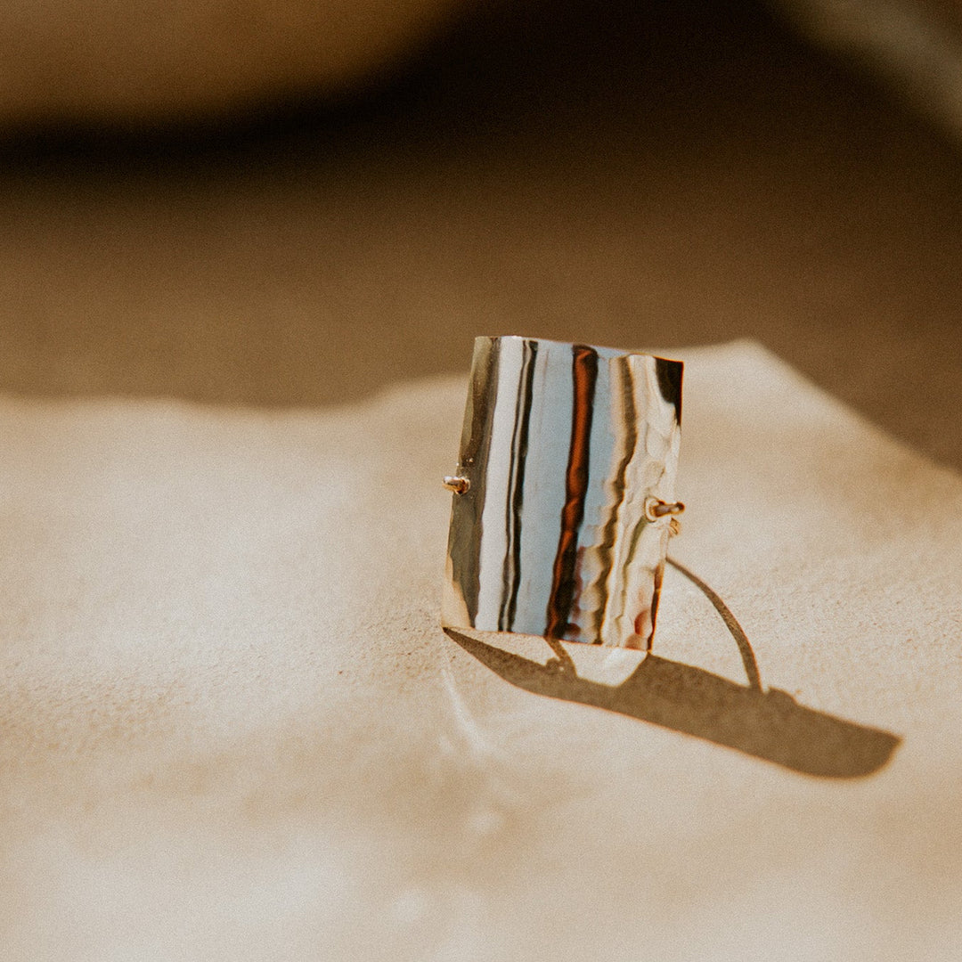 14k gold filled rectangular ring