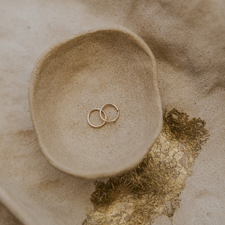 small size of 14k gold fill endless hoop earrings