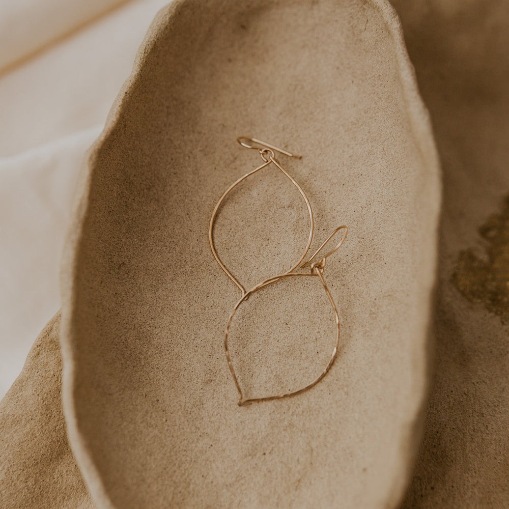 lotus shaped 14k gold fill earring