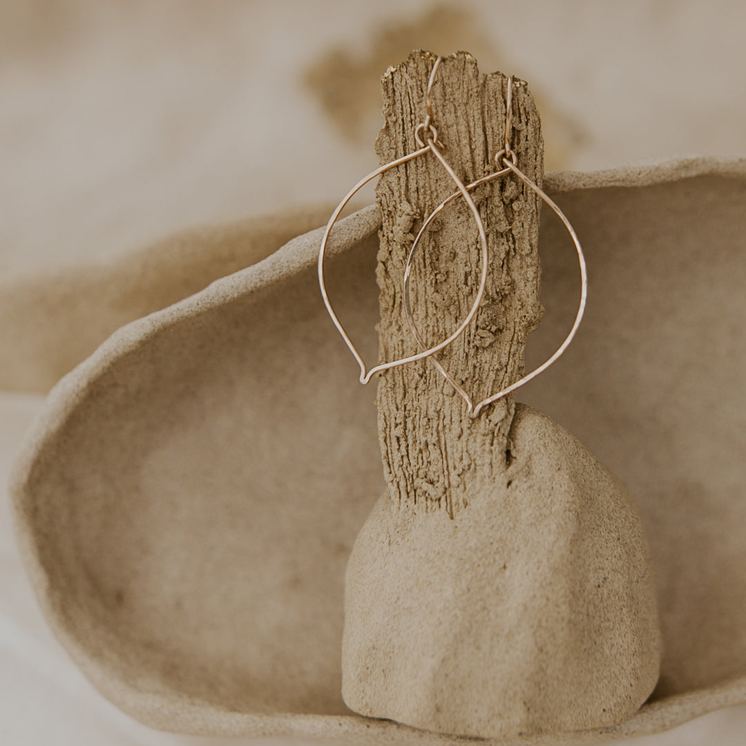 lotus shaped 14k gold fill earring