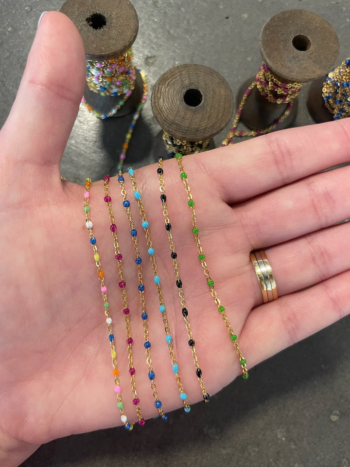 Beaded Chain Layering Necklace