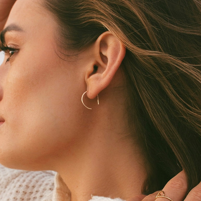 Lindsay Threader Hoop Earrings