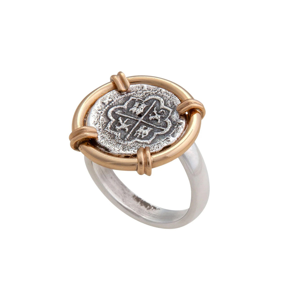 Charles-Albert-Jewelry-Sterling-Silver-and-Alchemia-Spanish-Coin-Prong-Set-Adjustable-Ring2