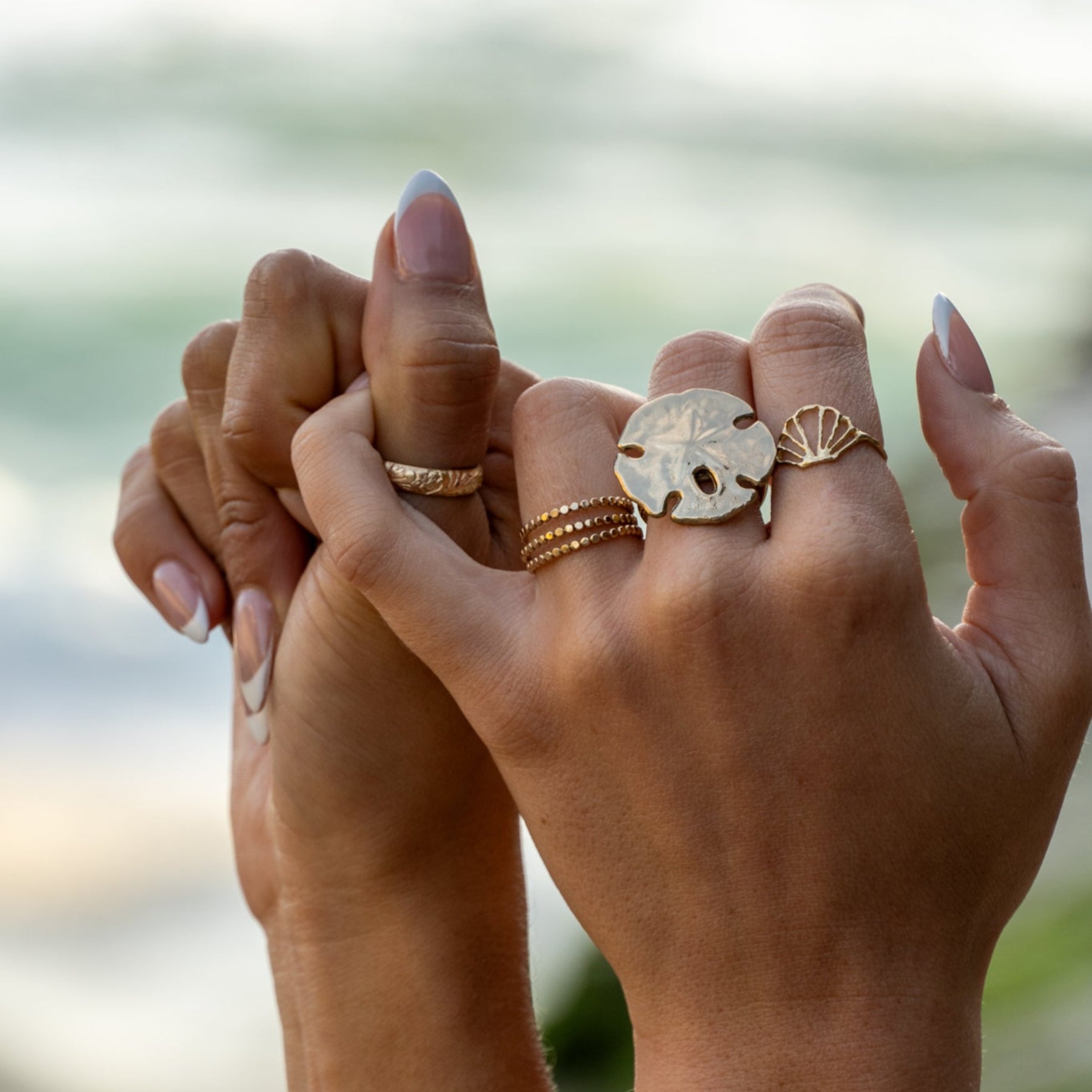Charles Albert® Alchemia 'Tides' Sand Dollar Adjustable Ring
