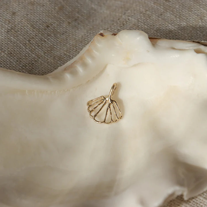 From Isla Spirit of the Sea Charm | 14k Gold Scallop Shell