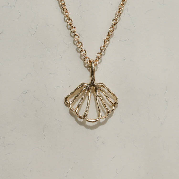 From Isla Spirit of the Sea Charm | 14k Gold Scallop Shell