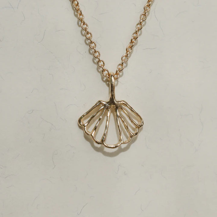 From Isla Spirit of the Sea Charm | 14k Gold Scallop Shell