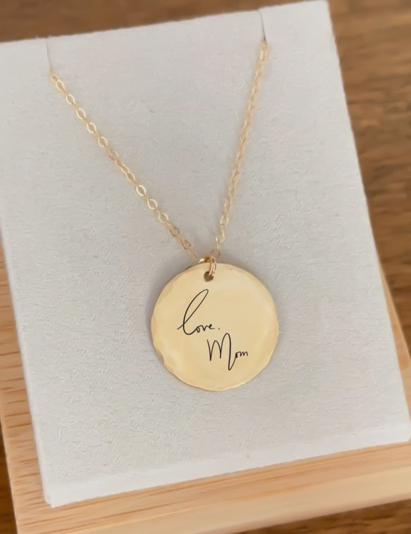 Custom Handwritten Engraved Necklace