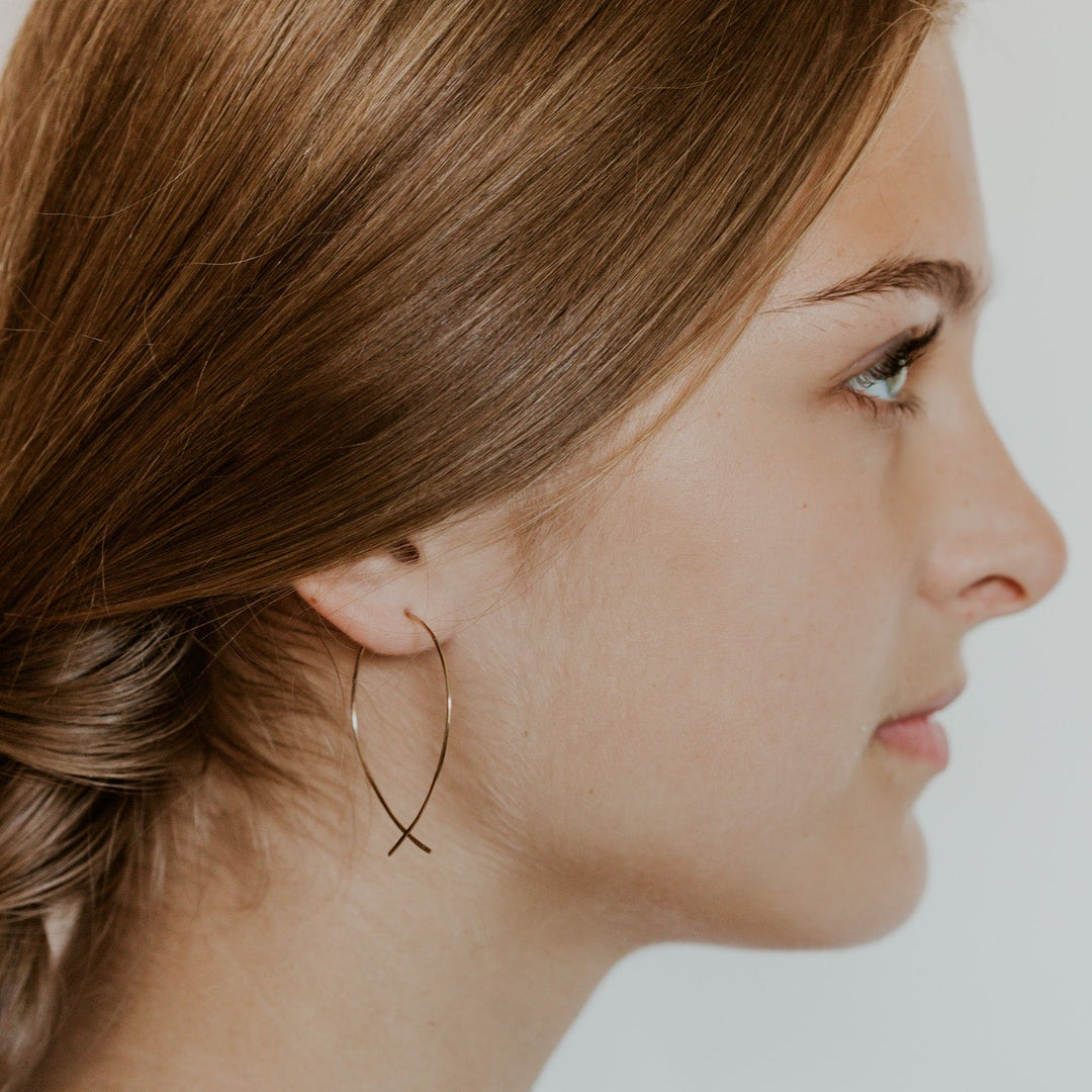 delicate 14k gold fill earring threader