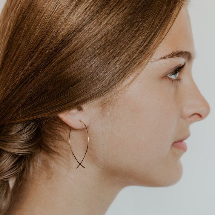 delicate 14k gold fill earring threader