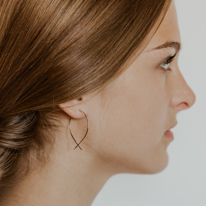 delicate 14k gold fill earring threader