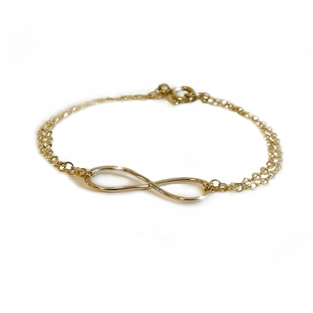 Teressa Lane Jewelry gold infinity bracelet for women with delicate chain and infinity symbol