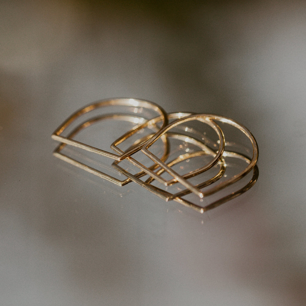 Gold hair clip on a soft, blurred background