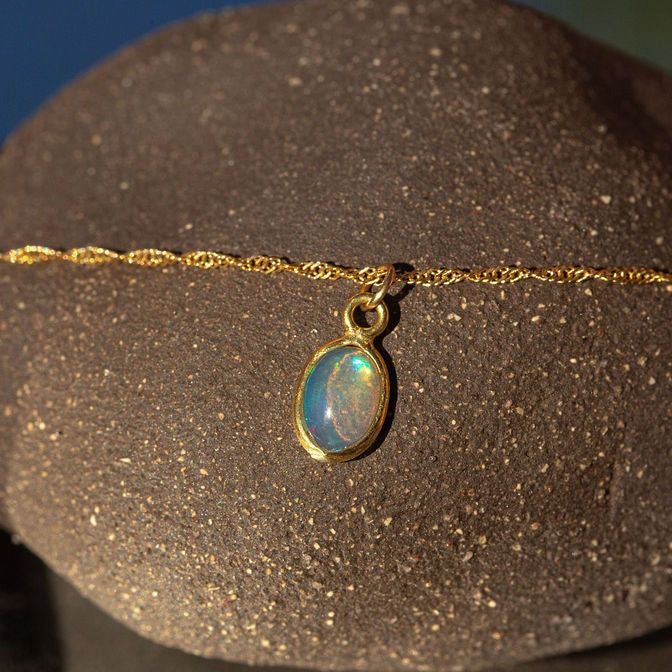 Ethiopian Opal 14K Gold Necklace