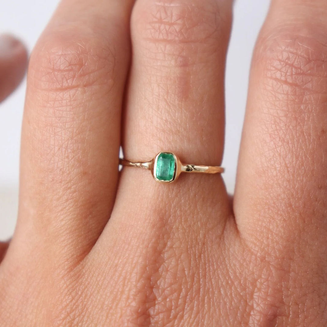 From Isla Mini Emerald Ring