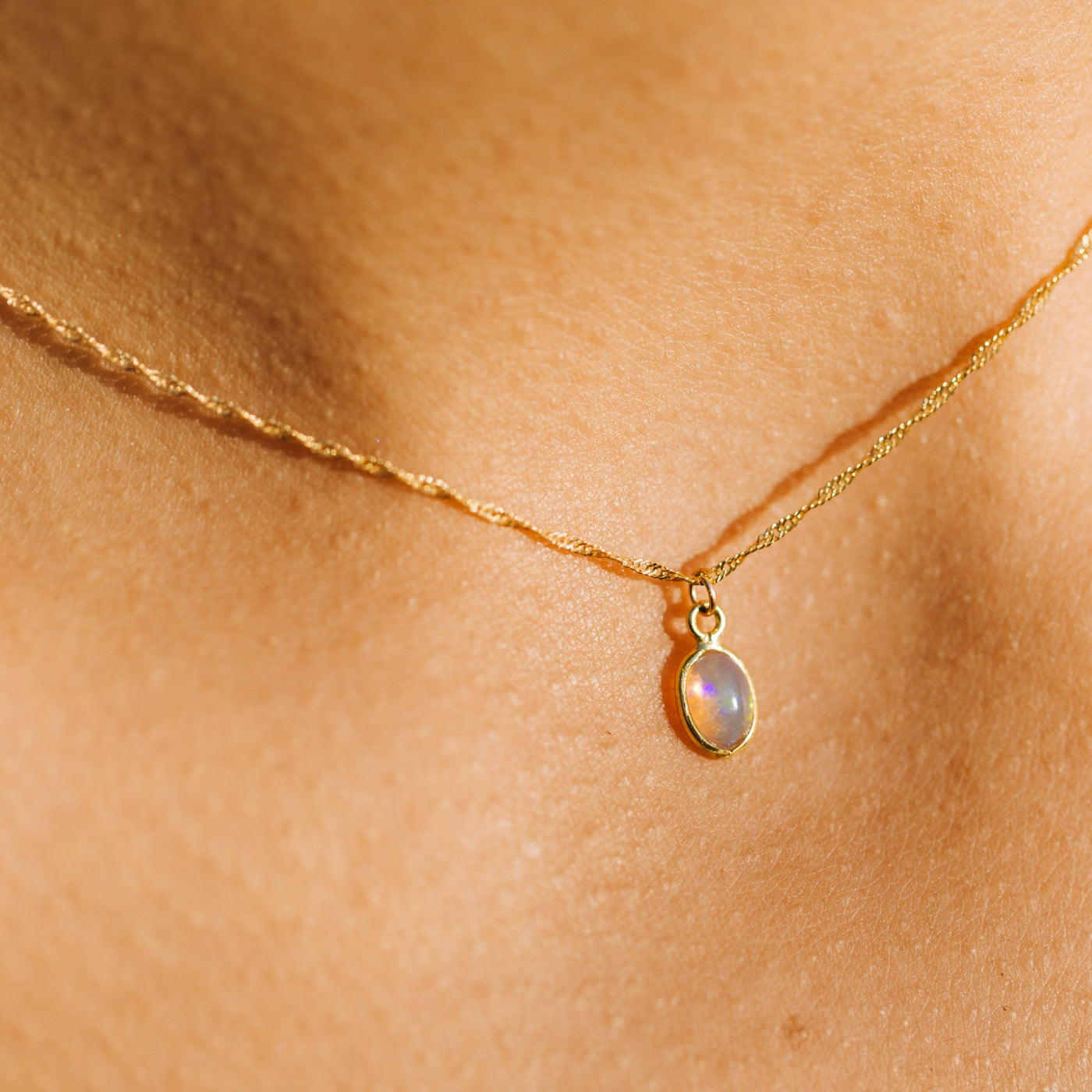 Ethiopian Opal 14K Gold Necklace