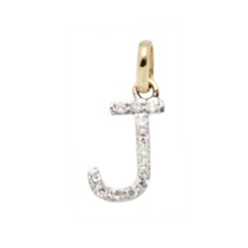 Diamond Initial Letter 14K Gold  Necklace