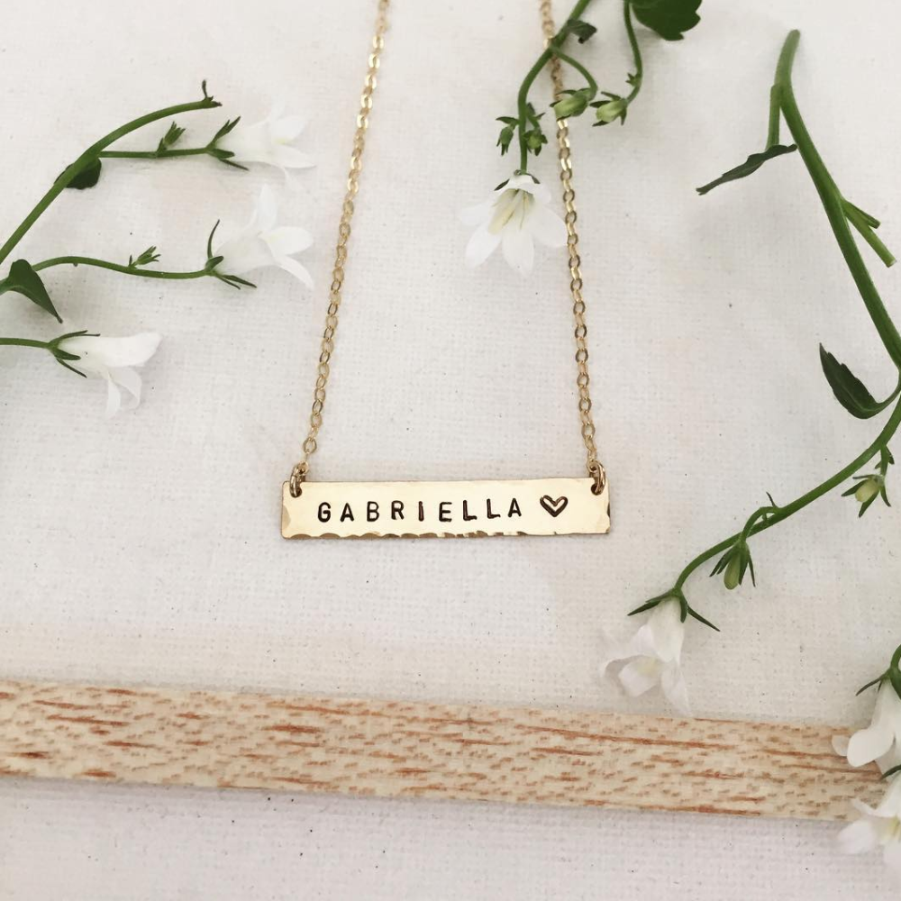 Kim Personalized Bar Necklace