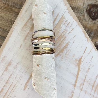 Diamond Hammered Ring