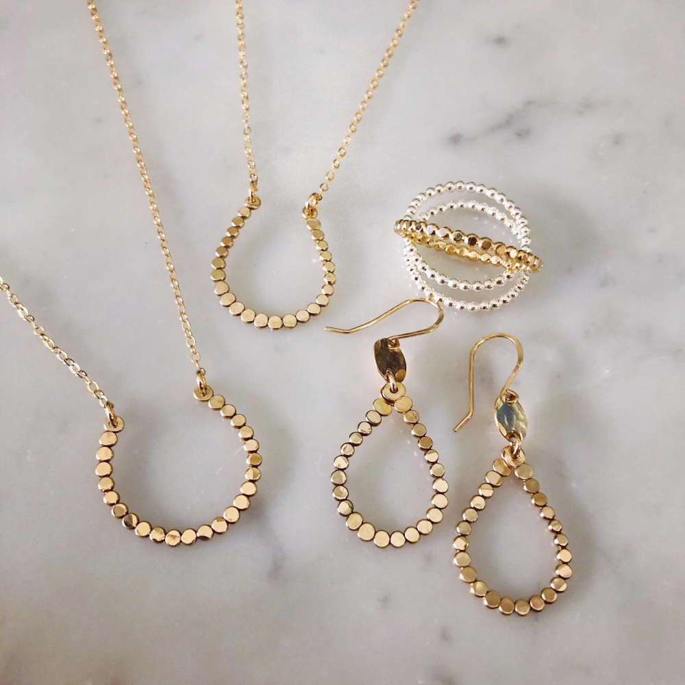 Lei Beaded Teardrop Earrings