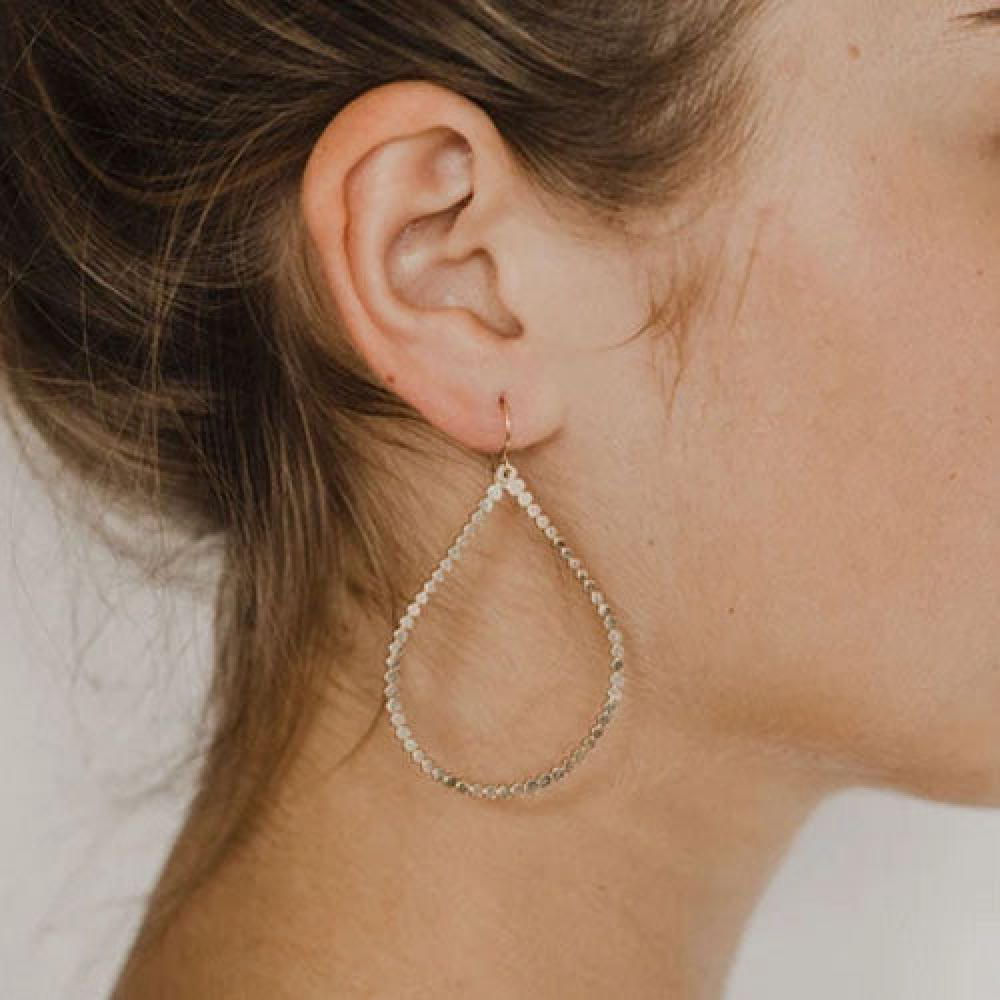 Lei Beaded Teardrop Earrings