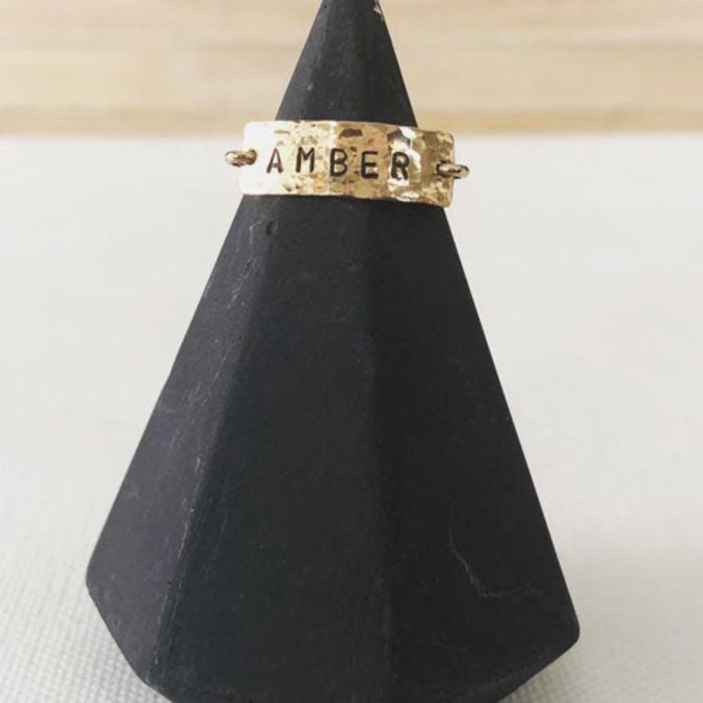 Kim Personalized Bar Ring